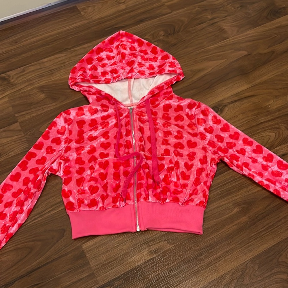 •Heart cropped jacket from an Etsy shop     •Size - Small